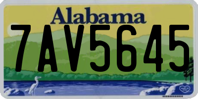 AL license plate 7AV5645