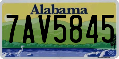 AL license plate 7AV5845