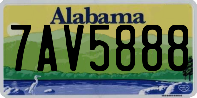 AL license plate 7AV5888