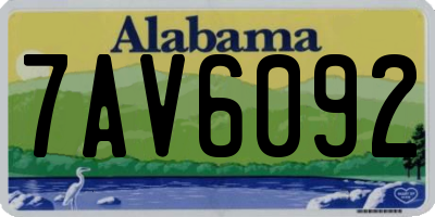 AL license plate 7AV6092