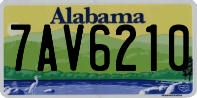 AL license plate 7AV6210