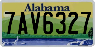 AL license plate 7AV6327