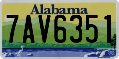 AL license plate 7AV6351