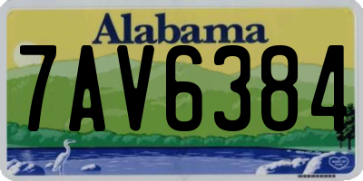 AL license plate 7AV6384
