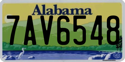 AL license plate 7AV6548