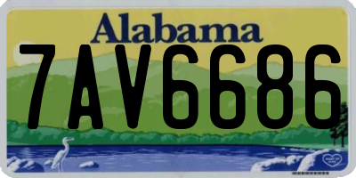 AL license plate 7AV6686