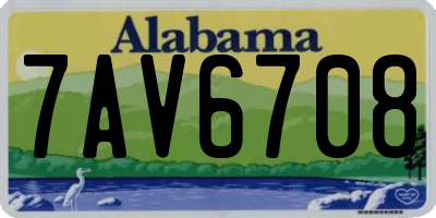 AL license plate 7AV6708
