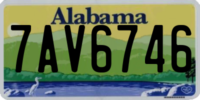 AL license plate 7AV6746