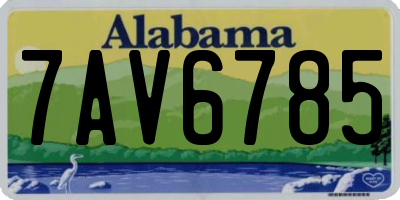 AL license plate 7AV6785