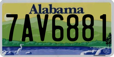 AL license plate 7AV6881