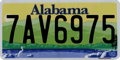 AL license plate 7AV6975