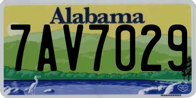 AL license plate 7AV7029