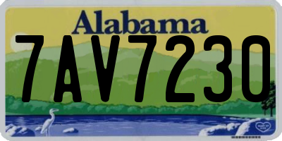 AL license plate 7AV7230