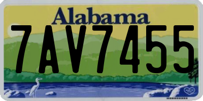 AL license plate 7AV7455