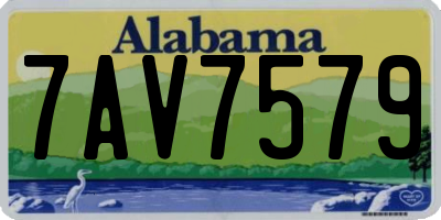 AL license plate 7AV7579
