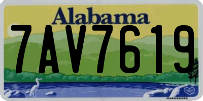 AL license plate 7AV7619