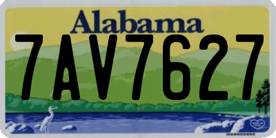 AL license plate 7AV7627