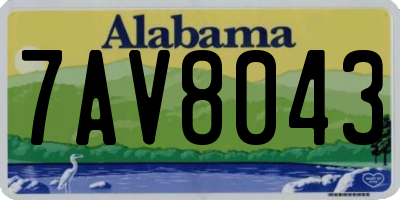 AL license plate 7AV8043