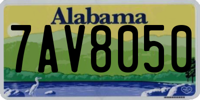 AL license plate 7AV8050
