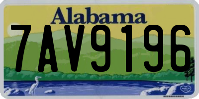 AL license plate 7AV9196