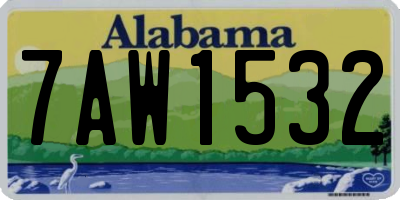 AL license plate 7AW1532