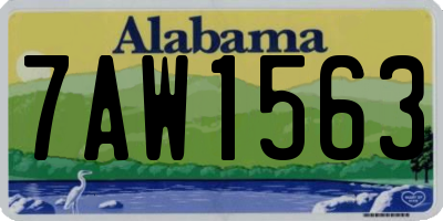 AL license plate 7AW1563