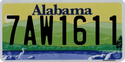 AL license plate 7AW1611