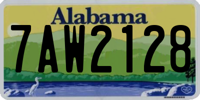 AL license plate 7AW2128