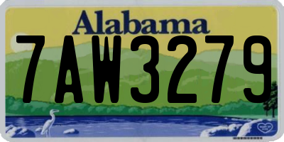 AL license plate 7AW3279