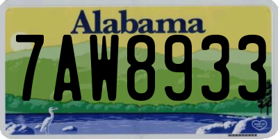 AL license plate 7AW8933