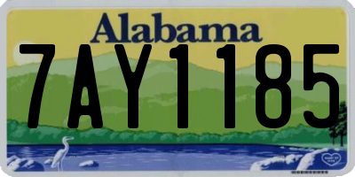 AL license plate 7AY1185