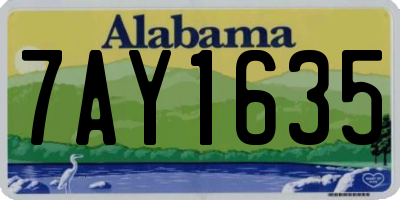 AL license plate 7AY1635
