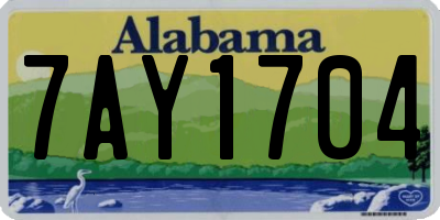 AL license plate 7AY1704