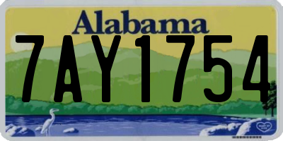AL license plate 7AY1754