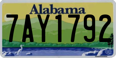 AL license plate 7AY1792
