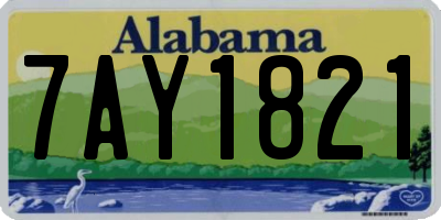 AL license plate 7AY1821