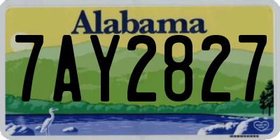 AL license plate 7AY2827