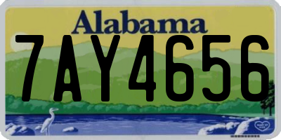 AL license plate 7AY4656