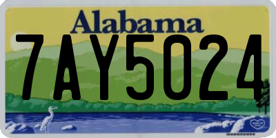 AL license plate 7AY5024
