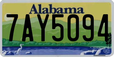 AL license plate 7AY5094