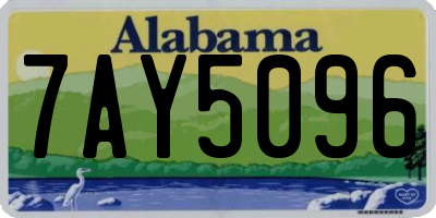 AL license plate 7AY5096