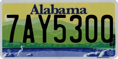AL license plate 7AY5300
