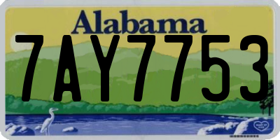 AL license plate 7AY7753