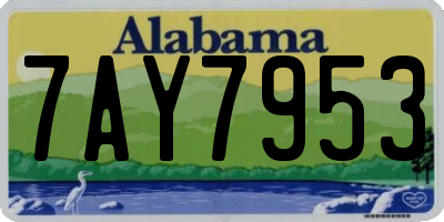 AL license plate 7AY7953