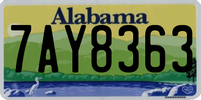 AL license plate 7AY8363