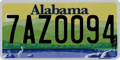 AL license plate 7AZ0094