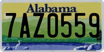 AL license plate 7AZ0559
