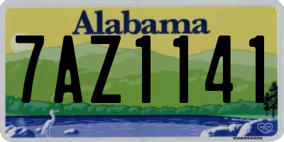 AL license plate 7AZ1141