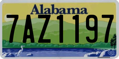 AL license plate 7AZ1197