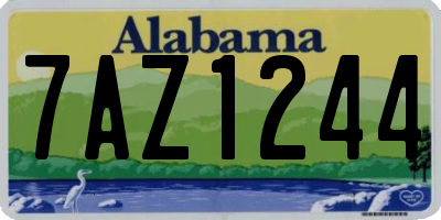 AL license plate 7AZ1244